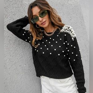 🖤Chanel Vibes Pearl Sweater 🤍